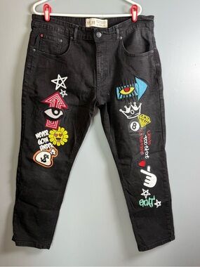 Spark Premium Denim Studio Collection  Men's Graphic Jeans Sz 38x30